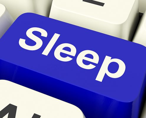 Sleep Computer Key Showing Insomnia Or Sleeping Disorders Online
