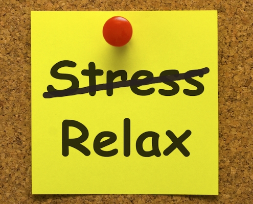Relax Note Showing Less Stressed And Tense